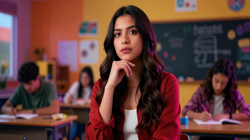 Perspicaz: Significado, concepto, origen y sus implicaciones 4 Retrato cinematográfico de joven mexicana en clase
