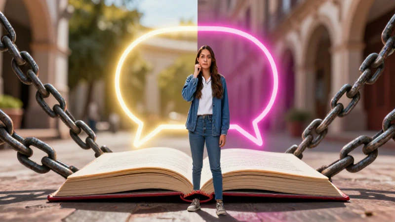 Estudiante entre diálogo y cadenas