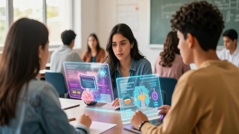 Pertinente: Significado y Concepto en la Educación Actual 5 Joven estudiante mexicano aprende con tecnología vibrante