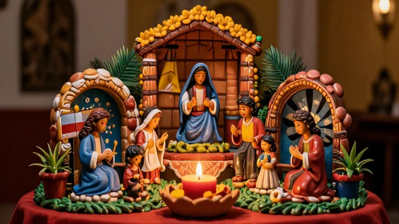 Escena de Natividad detallada y dramática