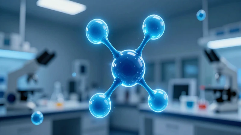 Modelo molecular hiperrealista en laboratorio moderno