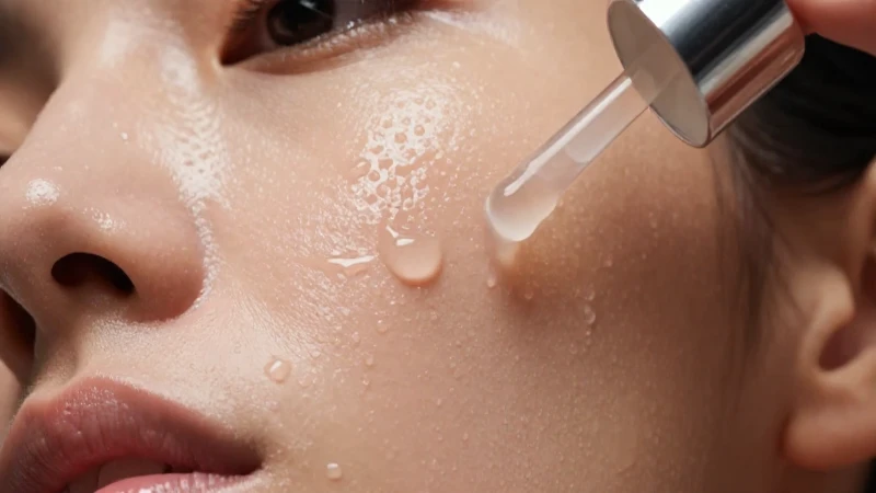 Piel deshidratada: fotos reales y consejos para cuidar 7 Retrato hiperrealista de piel hidratada y serum