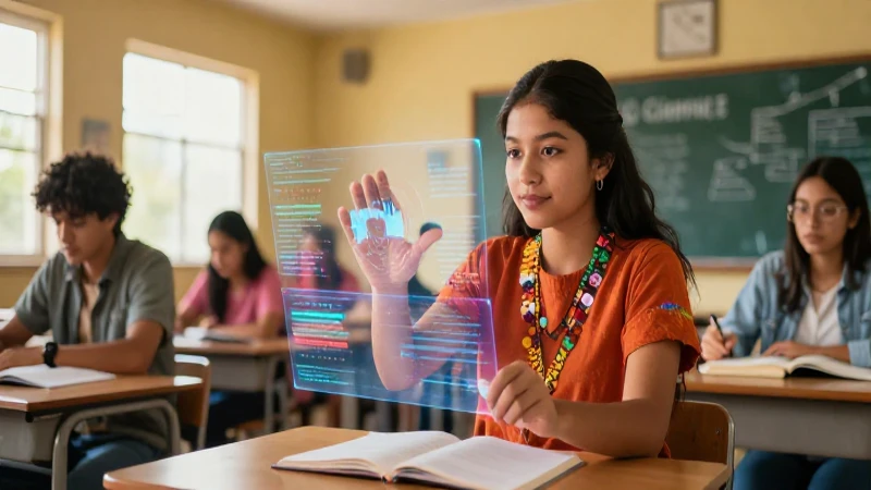 La nueva escuela mexicana: innovación y calidad educativa 5 Estudiante mexicano aprende con tecnología avanzada
