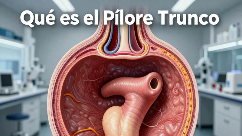 Ilustración científica detallada del esfínter pilórico