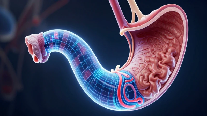 Ilustración 3D detallada del píloro truncal
