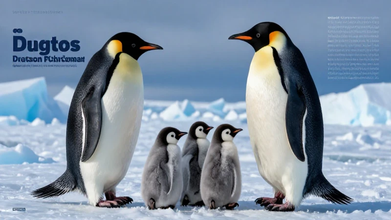 Pingüinos Adélie en Antártida, arte educativo