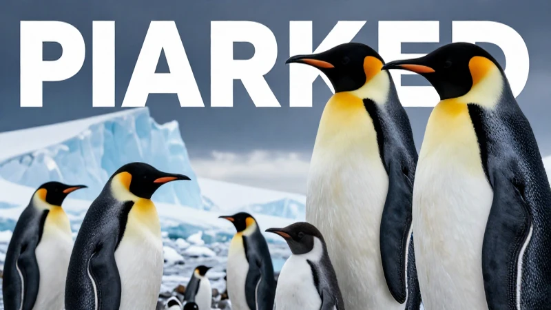 Pingüinos elegantes en Antártida, alta calidad