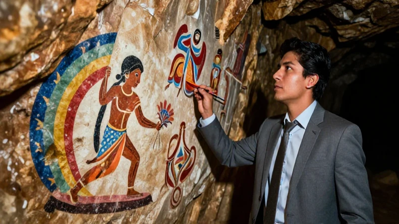 Antropólogo investiga arte rupestre antiguo