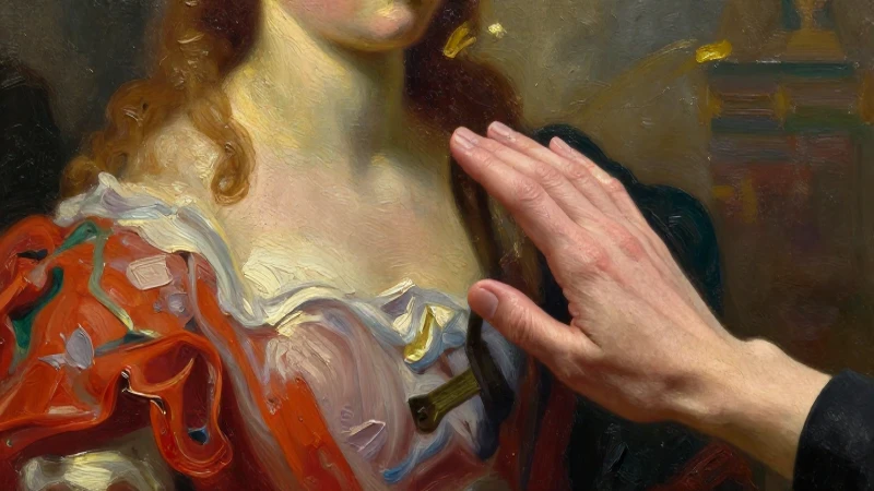 Tacto artístico, pintura vibrante y luz dorada