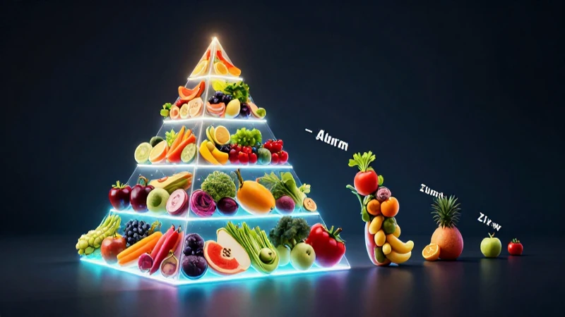 Pirámide de alimentos mexicana vibrante y moderna