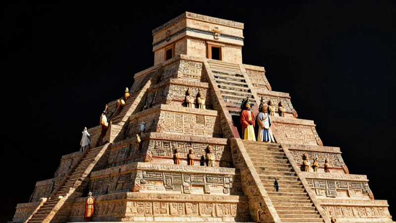 Ilustración detallada de la jerarquía azteca