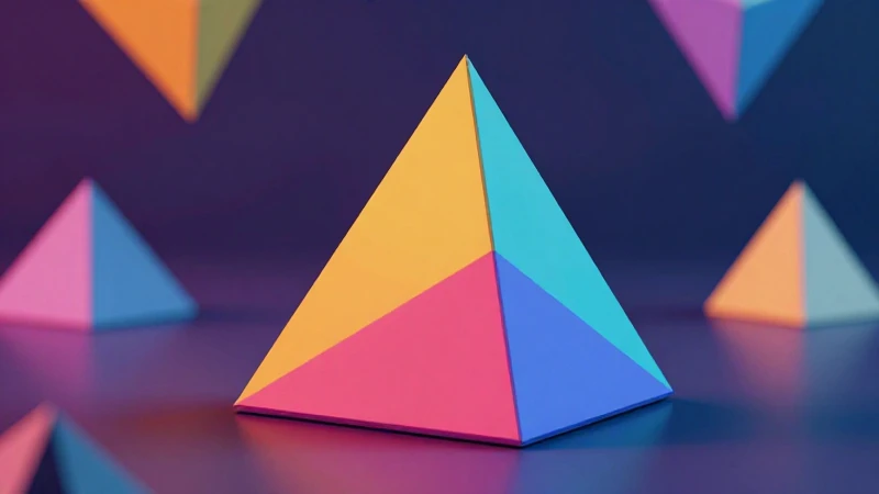 Pirámide triangular: modelos, caras y geometría
