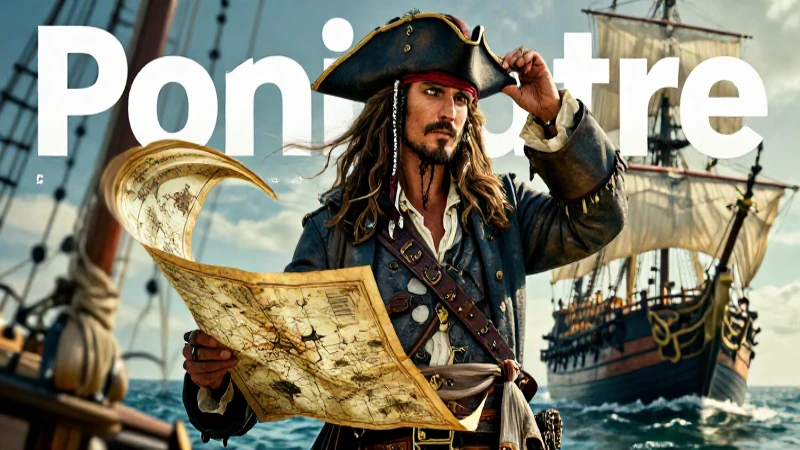 Ilustración épica de pirata hiperrealista