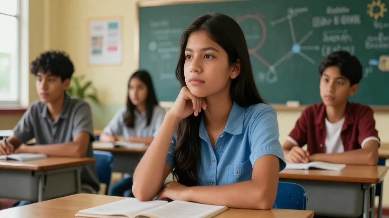 Piropo: qué es, definición y concepto en la cultura actual 7 Estudiante mexicano enfocado en aula moderna