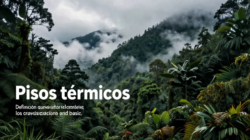 Pisos térmicos: factores e influencia