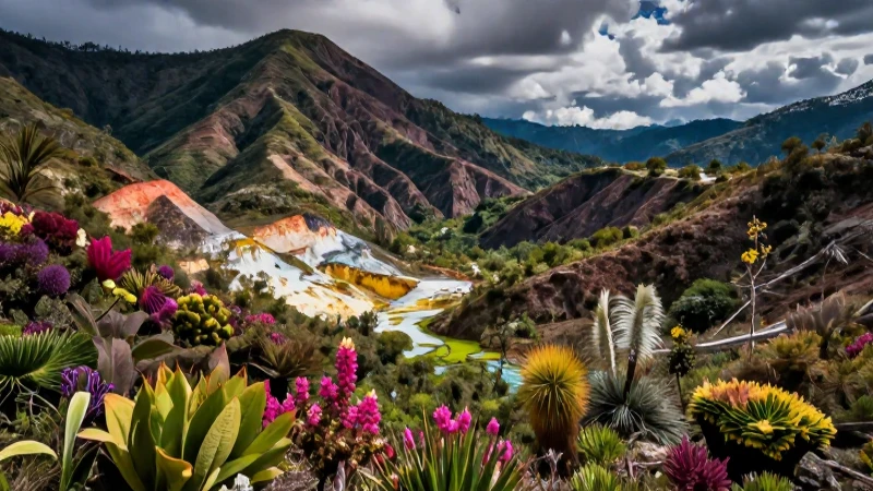 Paisaje montañosos mexicanos vibrantes y dinámicos
