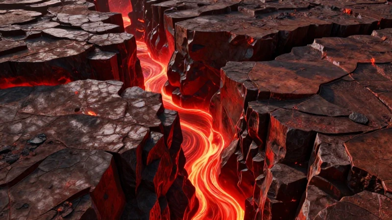 Placa Tectónica: Concepto, Tipos y Características Clave 6 Placas tectónicas separadas con flujo de magma