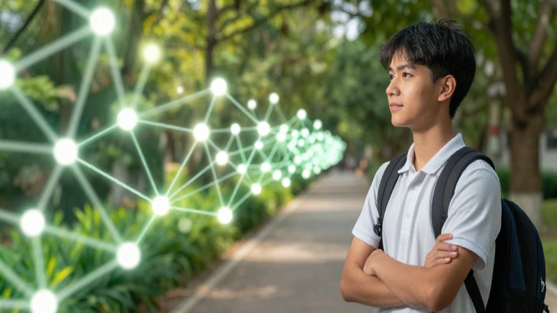 Plan de vida: Cómo construir tu futuro con propósito 7 Estudiante mira el camino del crecimiento