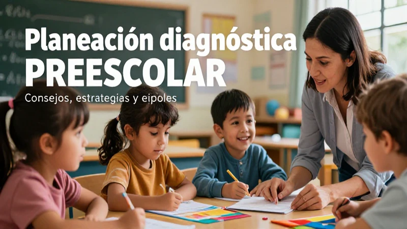 Actividades diagnósticas en preescolar con estrategias y consejos