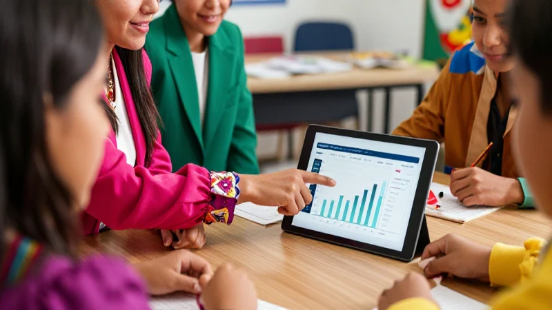 Educadora mexicana señala gráficos de crecimiento educativo