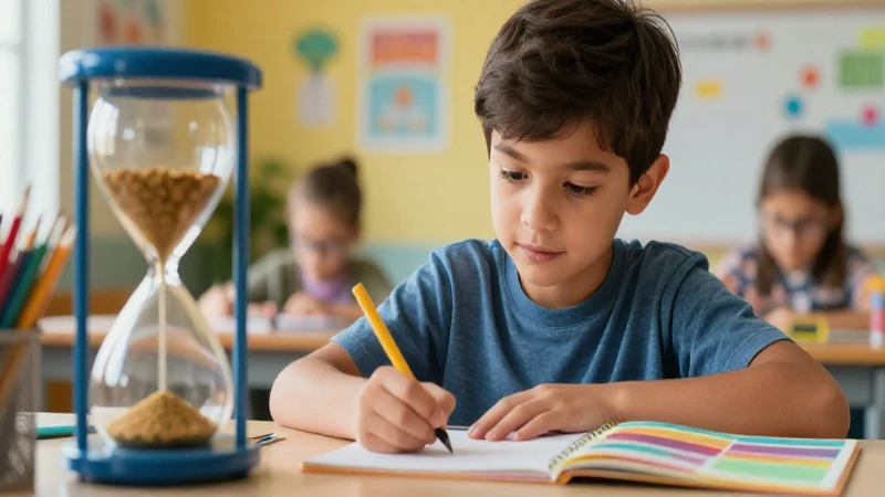 Domina el tercer grado con estrategias de planificación efectiva: ¡Triunfa con estas tácticas infalibles! 4 Estudiante concentrado en ambiente educativo vibrante