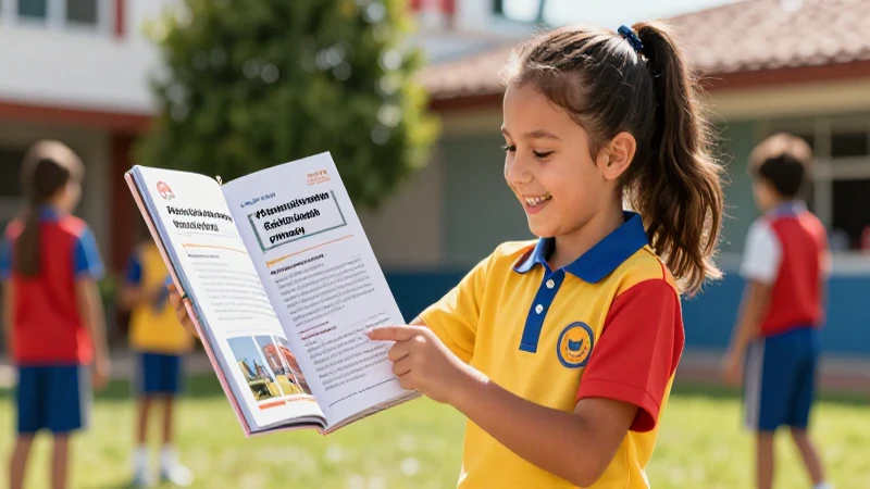 Niño primario planifica educación física al aire libre