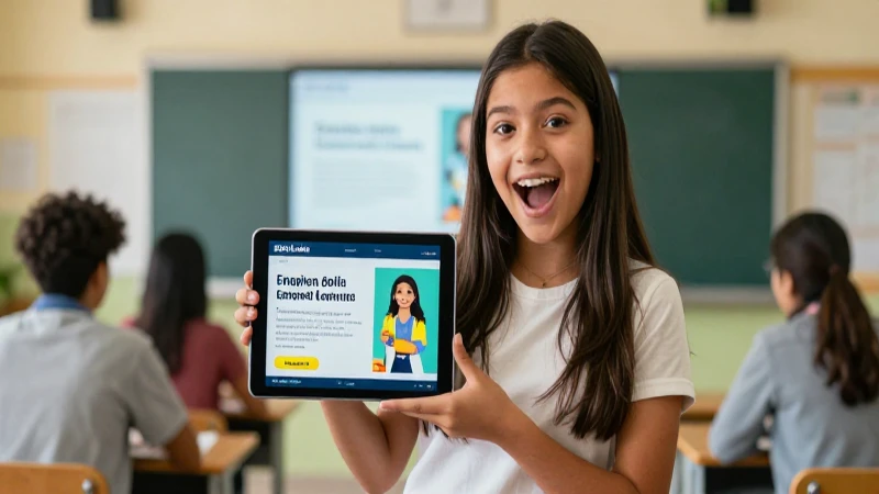 Descarga gratis las Conoce planeaciones de inglés secundaria 3 Joven entusiasta aprende inglés en aula moderna