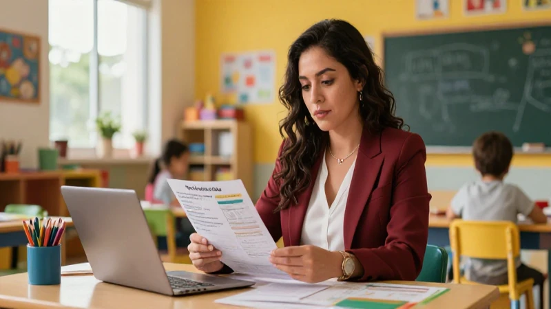 Maestra mexicana moderna y vibrante en preescolar