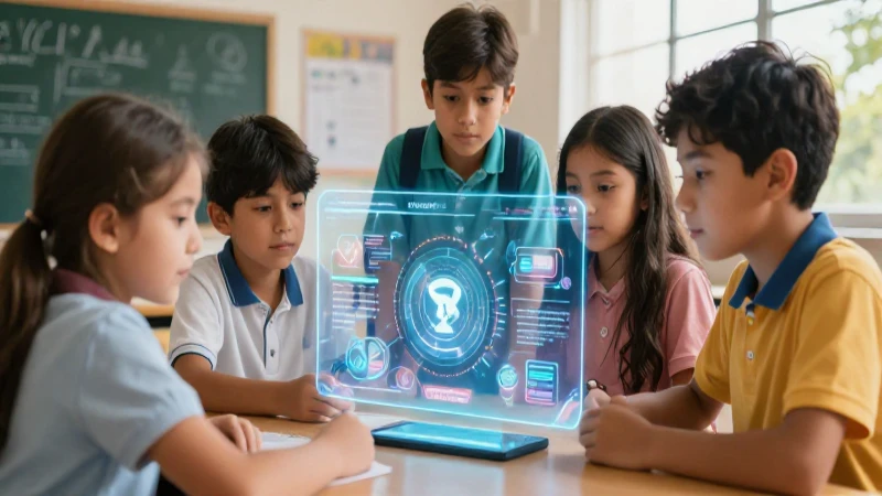 Educación primaria moderna y colaborativa con holografía