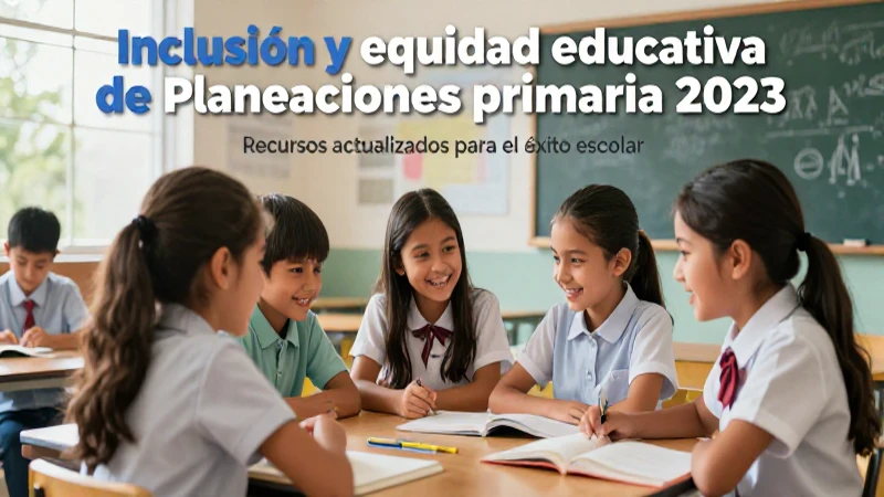 Educación inclusiva y equitativa para el éxito escolar