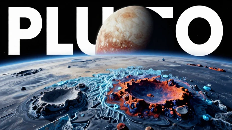 Superficie de Plutón con glaciares de hielo vibrantes y volcanismo