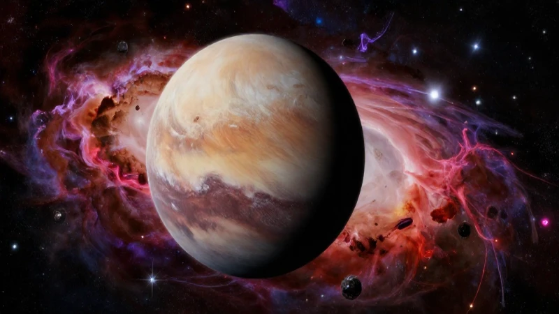 Plutón vibrante en cosmos de ciencia futura