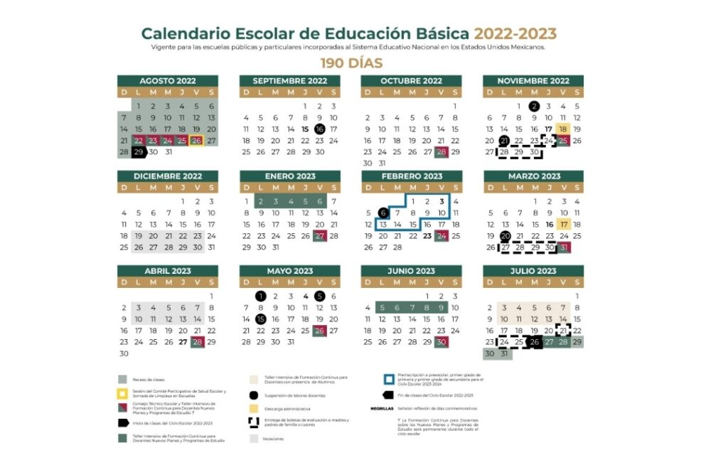 Planifica tu año con el Calendario Escolar SEP Puebla 2022-2023 2 planifica tu ano con el calendario escolar sep puebla 2022 2023