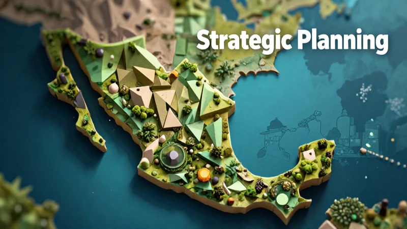 Plan estratégico visual 3D detallado en México