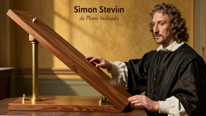 Stevin ilustra la historia del plano inclinado