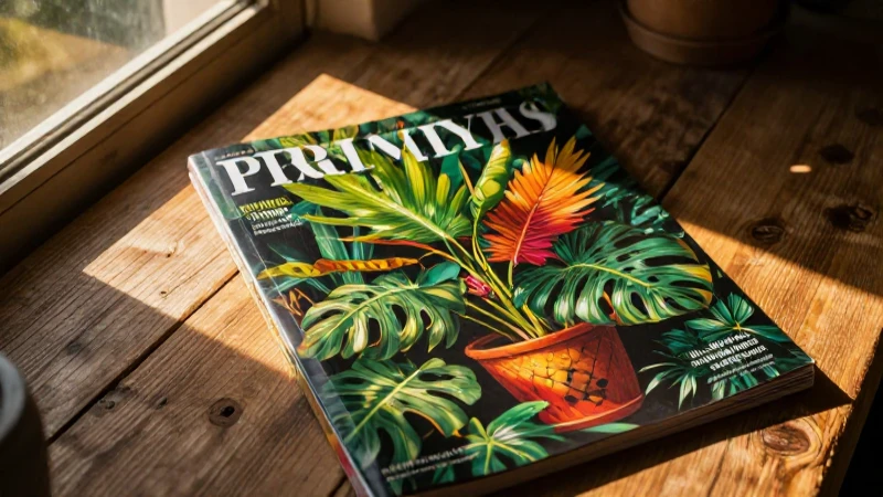 Optimiza tu rutina: Cómo cuidar tu planta en la mañana, tarde y noche 5 Jardin tropical vibrante con luz dorada dramática
