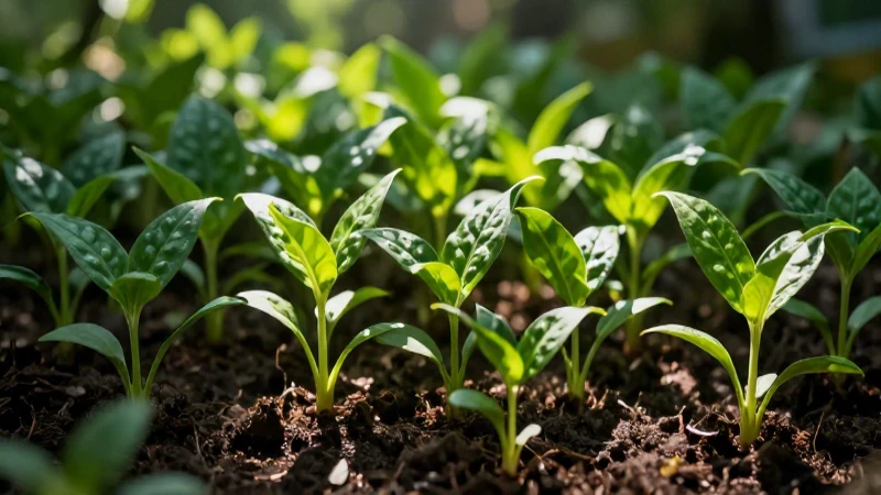 Clones vegetales realistas bajo luz dramática