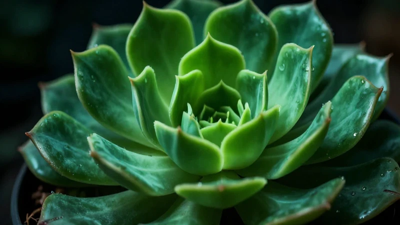 Conoce las plantas con reproducción asexual más sorprendentes 3 Planta suculenta verde, macro, estilo revista