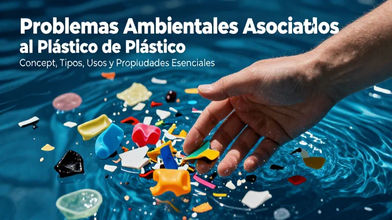 Atractiva foto de plásticos en agua