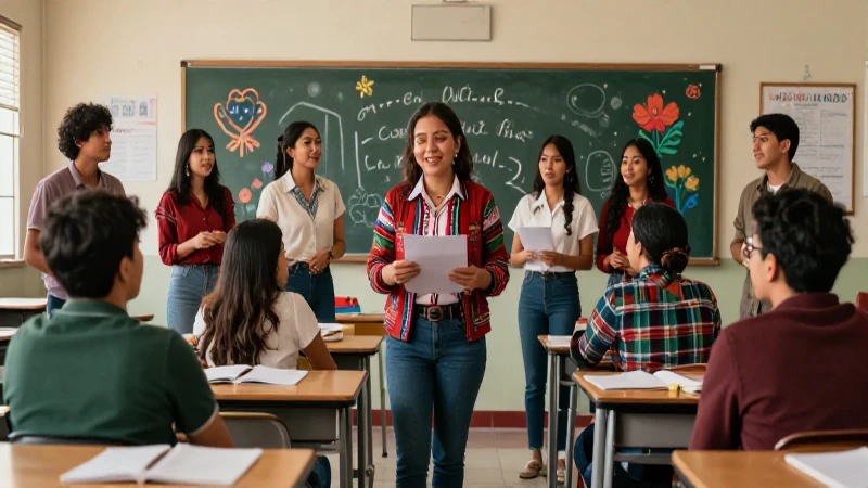 Pluricultural: Qué es, características y ejemplos clave 3 Clase mexicana vibrante y detallada en entorno moderno