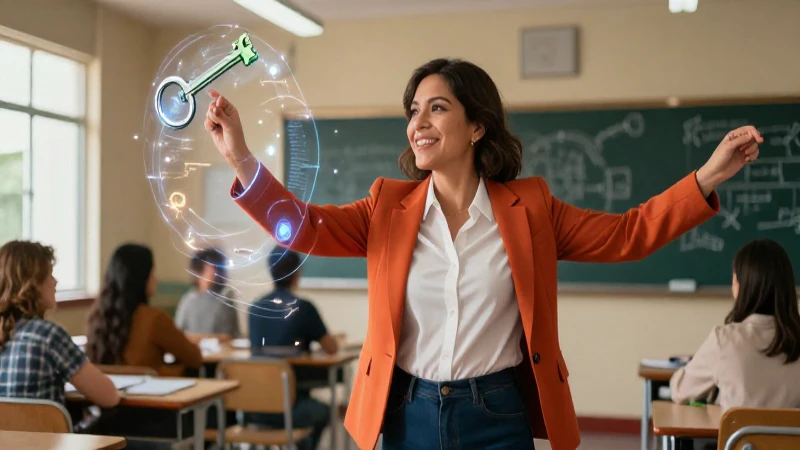 Educador mexicano con clave holográfica y modernidad educativa