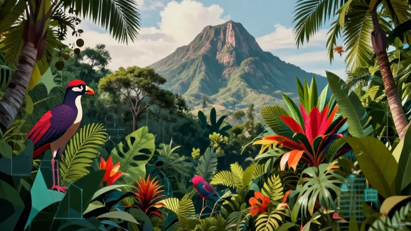 Biodiversidad mexicana vibrante con datos geométricos