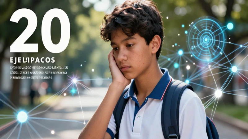 Ilustración de estudio de salud mental adolescente