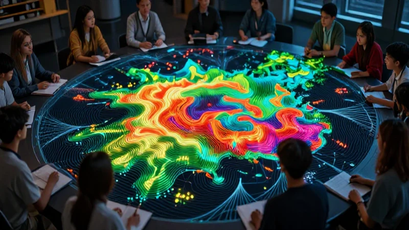 Visual dinámico de datos y estudiantes