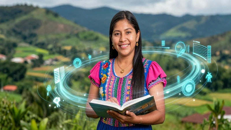 Población rural: definición, características y concepto 7 Maestra rural mexicana en paisaje vibrante y educativo