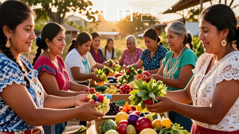 Población rural: definición, características y concepto 3 Ilustración hiperrealista de comunidad rural mexicana