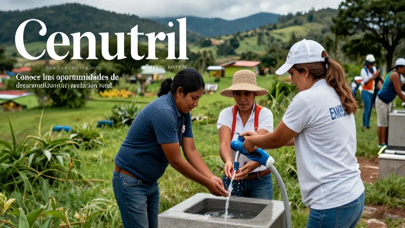 Infraestructura trae agua y desarrollo a pueblos rurales