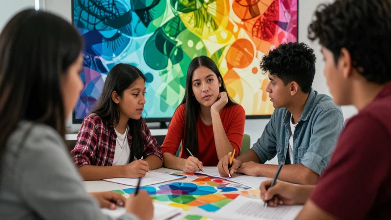 Qué es la población y cuáles son sus características y tipos 3 Estudiantes mexicanos analizan datos abstractos vibrantes