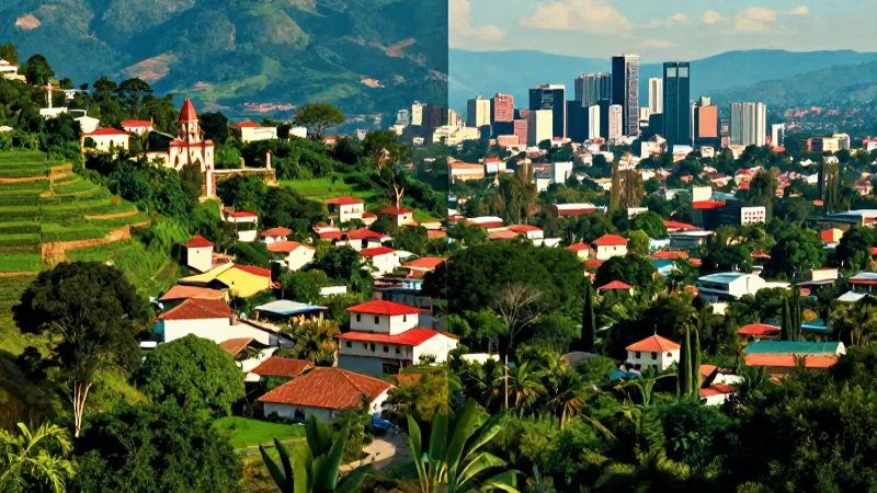 Conoce la vida en entornos urbanos y rurales: vive la diferencia 4 Paisaje contrastante: pueblo y ciudad