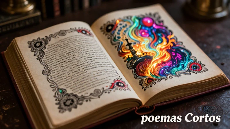 Belleza poética ilustrada en manuscrito antiguo
